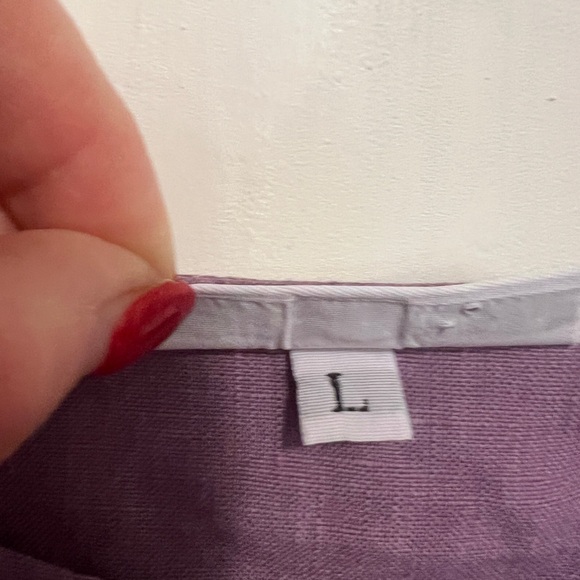 BRYN WALKER Light Linen Artist Top Blouse Light Purple - Picture 8 of 10